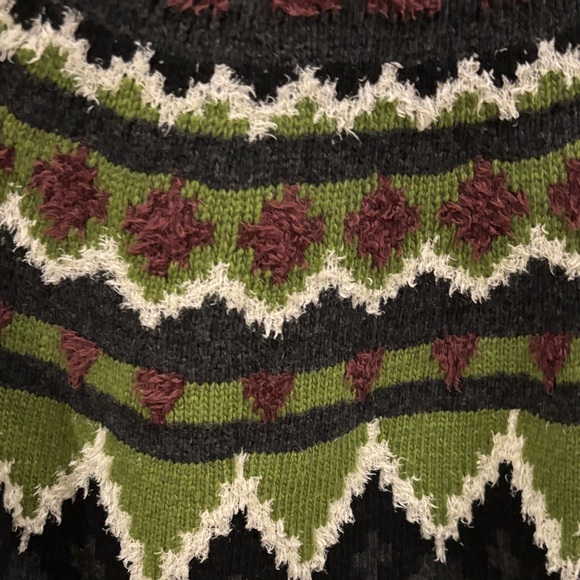 Weekend Max Mara Black and Green Patterned Sweater - Picture 4 of 5
